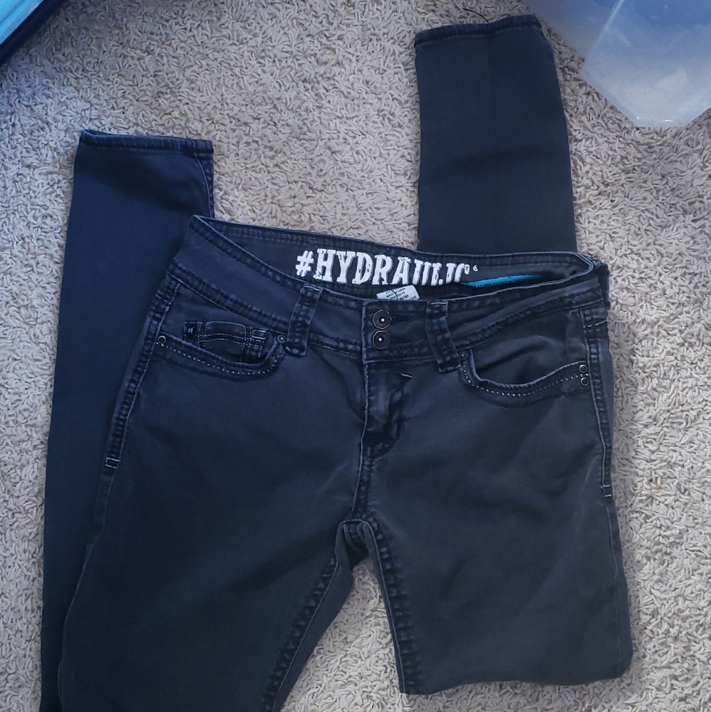 #Hydraulic Size 9/10 Black Bailey Super Skinny Jeans